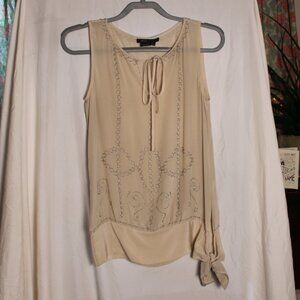 BCBGMaxazria Silk Art Deco Blouse XS